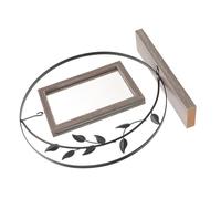 Healifty Cadre Photo en Métal Noir Forme Feuille 6 Pouces Style Vintage Rustique Protection Solide et Remplacement Facile pour Salon ou Chambre