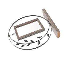 Healifty Cadre Photo en Métal Noir Forme Feuille 6 Pouces Style Vintage Rustique Protection Solide et Remplacement Facile pour Salon ou Chambre