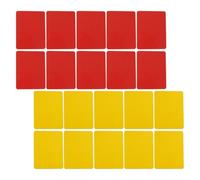 Healifty Cartons D'arbitre 20 Pièces Rouges et Jaunes en PVC | Couleurs Haute Visibilité, Format Léger à Transporter, Usage Arbitrage et Entraînement Scolaire, pour Joueurs et Badminton