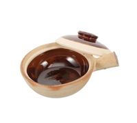 Healifty Casserole Céramique Résistante Haute Température avec Poignée Simple Faitout Traditionnel pour Mijoté et Soupe Essentiel Cuisine Maison