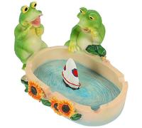 Healifty Cendrier en Résine Créatif à Motif Grenouille Compact, Décor De Table Unique, Porte-Cendres Multifonction pour Bureau Et Maison, Accessoire Décoratif Original