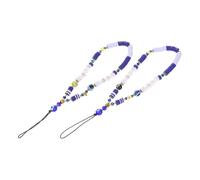 Healifty Chaîne de Perles Décorative pour Téléphone Portable Femme, Chaînette Anti-perte Créative, Matériau Pâte Polymère, Style Bohème Ethnique, Lot 2 Pièces, Accessoires Bijoux Coloris