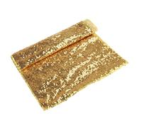 Healifty Chemin de Table Paillettes Dorées Nappe Décorative Rectangulaire pour Mariage Fête et Noël Résistante Aux Déchirures Usure pour Restaurants et Cafés