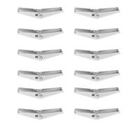 Healifty Chevilles à Bascule pour Plaques de Plâtre M6 en Fer Galvanisé Certifié Fixations Robustes pour Cloison Sèche Écrou à Oreilles Adapté Fixation Murale et Plafond Lot de 12 Pièces