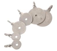 Healifty Cible Tir à Arc, Cible Métallique en Acier Inoxydable, Lot de 6 Pièces, Argenté, Design Suspendu, pour Arcs et Flèches, Entraînement et Pratique