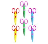 Healifty Ciseaux à Lacets pour Garçon et Filles 6 Pièces Protection, Coins Arrondis en Abs et Acier Inoxydable, pour Bricolage DIY Créatif