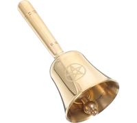 Healifty Cloche à Main Pentagramme Métal pour Autel Rituel Divinatoire et Cérémonie Tarot Clochette Décorative Résistante et Élégante pour Relaxation et Objets Rituels