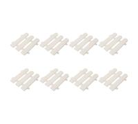 Healifty Clôture de Jardin Blanche en Plastique, Lot de 8 Pièces, 17 Cm de Long X 20 Cm de Haut, Clôture Extérieure Rigide et Réutilisable, Décoration de Bordure de Pelouse pour Jardin