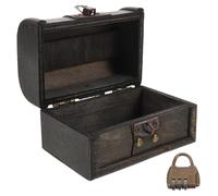 Healifty Coffre à Bijoux Vintage en Bois avec Serrure à Combinaison 3 Chiffres Boîte de Rangement Décorative Ancienne Grise Patinée Organisateur Sécurisé pour Escape Game et Usage Maison