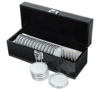 Healifty Coffret de Rangement Étui Porte-Monnaie en Plastique Transparent 20 Emplacements 39 Mm avec 4 Joints Hermétiques, Boîte Compacte pour Collectionneurs de Pièces, Protection Solide