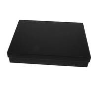Healifty Coffret Présent Noir Rectangulaire Couvercle 1 Pièce 32,5x23,5 Cm Boîte Présent Légère Et Portable Pour Chemises Et Rangement Pour Anniversaires Et