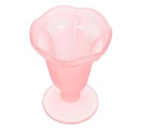 Healifty Coupes à Glace Verre Dépoli Coloré Coupe Dessert à Haute Base pour Crème Glacée Yaourt et Gelée pour Fêtes et Restaurants Style Rétro Rose