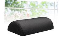 Healifty Coussin Semi-cylindrique pour Repose Bureau Mat de Pause Ergonomique Antidérapant Oreiller Massage Jambe Portable Noir Soutien Confortable pour Jambes et Dos