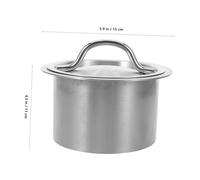 Healifty Couvercle de Poubelle de Cuisine Inox Incrusté Rond avec Orifice Encastré pour Plan de Travail Trémie de Déchets Intégrée pour Station de Préparation Design Hygiénique et Gain de
