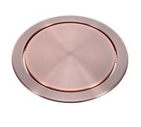 Healifty Couvercle de Poubelle Encastré Rond en Acier Inoxydable Basculant Anti-Odeurs Petit Format Adapté pour Plan de Travail la Cuisine et Salle de Bain Couvercle Intégré pour