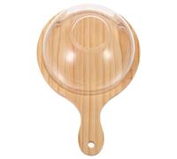 Healifty Couvercle de Présentoir à Dessert Couvercle du Dôme en Verre et Bois, Forme Dôme, pour Fumage des Plats Aliments, Hôtels, la Cuisine Moléculaire