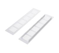 Healifty Couvercle de Ventilation 50x225mm Argenté en Alliage D'aluminium Grille D'aération Rectangulaire Odor-proof, Perméabilité à L'air, Lot de 2 Pièces pour Meuble pour Décoration