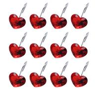 Healifty Crochets de rideau de, crochets de rideaux créatifs en strass, lot de 12, forme de cœur, acrylique et fer, pour rideaux de maison