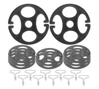 Healifty Crochets Métalliques de Verrouillage pour Housses Siège Auto 20 Pièces Disques Noirs Fixation Solide Accessoires Installation Voiture