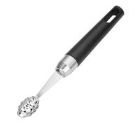 Healifty Cuillère à Fruits Acier Inoxydable Scoop Melon Eau Créatif Noir Outil de Cuisine pour Fruits Variés Poignée Ergonomique et Facile à Nettoyer