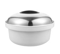 Healifty Cuiseur Vapeur pour Micro-Ondes 3 Niveaux en Inox et Plastique Alimentaire Poignées Panier Vapeur Multifonction pour Légumes Raviolis et Petits Pains Cuisson Rapide et Saine au