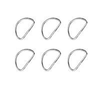 Healifty D 100pcs métal d anneau coulissant réglable boucles de boucle semi-circulaire d anneau boucle accessoires de sangle pour sac à valise vêtements bagages ceinture (argent)