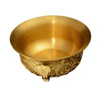 Healifty Décoration Bassin Au Trésor Doré Ornement Feng Shui Traditionnel Bol de Richesse Renforcé Objet Art et Pratique pour Maison et Bureau