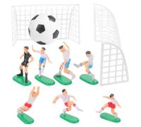 Healifty Décorations pour Gâteaux Football en Plastique PVC Kit 1 Set Mini-Football et Décor de Terrain Miniature Décorations pour Cupcakes Thème Football pour Fête D’Anniversaire et Fête