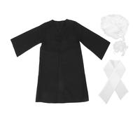 Healifty Déguisement de Juge Garçon et Filles Postiche Taille M 110-120 Cm Jeu de Rôle Métier Tribunal Costume Avocat Accessoires Éducatifs