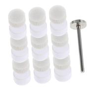 Healifty Disque de Polissage pour Ponceuse à Ongles, Mini-tampons de Polissage pour Perceuse, Rond, 10mm, Argenté, Métal et Éponge, 50 Éponges 1 Roulement Plat, pour Salon et Maison