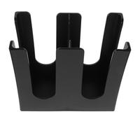 Healifty Distributeur de Gobelets en Papier Noir 2 Compartiments Grosse Capacité Organisateur Pratique pour Comptoir Café et Bar Support Robuste pour Gobelets Jetables Usage Quotidien