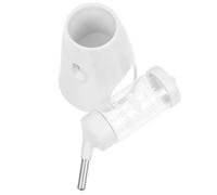Healifty Distributeur d'eau Automatique 80 ML en Polypropylène Blanc pour Petits Animaux Support Vertical, Abreuvoir Pratique et Facile à Observer pour Hamster et Chinchilla