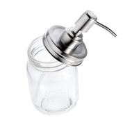 Healifty Distributeur Pompe INOX pour Salle de Bain Couvercle pour Pot Mason Pompe Doseuse Lotion Remplaçable Accessoire pour Cuisine et Buanderie