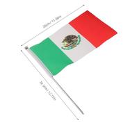 Healifty Drapeaux de Table Décoratifs Coupe du Monde 2026 Usa Canada Mexique avec Base Métallique Argentée Mini Porte-Drapeau Bureau avec 3 Mâts et Support Stable pour Décoration de Fête