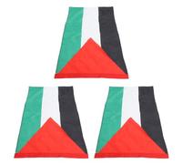 Healifty Drapeaux Palestiniens Résistants aux Intempéries Lot de 3 en Polyester Impression Vive pour Décoration de Jardin et Fenêtre, pour Extérieur et Intérieur