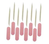 Healifty Ensemble D’outils De Manucure 200 Pièces Limes à Ongles Et Cure-ongles En Bois Kit Manucure Voyage Professionnel Adulte Soins Des Ongles