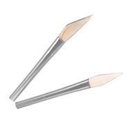 Healifty Ensemble de 2 Brunissoirs en Agate Naturelle avec Poignée en Acier Inoxydable, Outil de Polissage et Lissage de Bijoux, Couteaux Courts Polyvalents pour Bricolage et Entretien