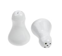 Healifty Ensemble de 2 Salières et Poivrières en Céramique Rustique, Rangement Épices et Porte-Cure-Dents, Accessoires de Table pour Restaurant Cuisine