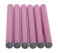 Healifty Ensemble de 6 Stylos de Nail Art en Plastique Rose pour Décoration D'ongles DIY Motifs Floraux Variés, Expérience Créative pour Utilisateurs Occasionnels et Professionnels