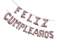 Healifty Ensemble de Ballons d'Anniversaire en Film Aluminium Rose Doré Décoration et Accessoires de Fête pour Anniversaire Kit Complet pour Mise en Page Festive et Ambiance Joyeuse