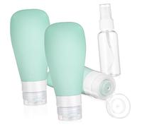 Healifty Ensemble de Flacons avec Large Ouverture Facile à Remplir Souples Rechargeables en Silicone 90ml 50ml pour Voyages et Déplacements Professionnels