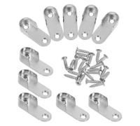 Healifty Ensemble de Supports de Tringle de Placard en Alliage de Zinc Installation Facile Finition Galvanisée Multifonctionnel pour Vêtements et Serviettes Support -Robe Lot de 10