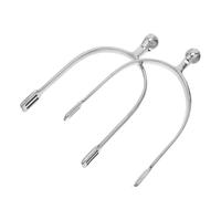 Healifty Éperon D'équitation en Acier Inoxydable Style Anglais avec Boule Roulante pour Bottes, Usage Polyvalent, Confort, Adapté pour Ranch et Costume Western