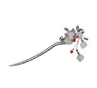 Healifty Épingle à Cheveux Rétro en Alliage Fleurs Feuilles, Design Pratique et Facile à Porter, Accessoire Élégant pour Femme en Verre et Argenté Miao, pour Soirée