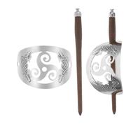Healifty Épingles à Cheveux en Alliage de Zinc et Bois Accessoires pour Cheveux Confortables Vintage Lot de 2 pour Créer un Chignon Élégant pour Femmes Lors de Fêtes