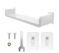 Healifty Étagère Murale de Salle de Bain U en Plastique, Support Mural | Perçage, Surfaces Lisses, Retrait Facile, pour Gobelets Brosse à Dents et Après-shampoing