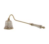 Healifty Éteignoir à Mèche Vintage en Métal Émaillé Or Antique Long Manche Ergonomique Accessoire pour Bougie Décorative Outil de Sécurité pour Fêtes et Usage Domestique Coupe-Flammes