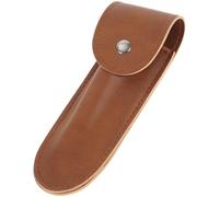 Healifty Étui pour Rasoir en Cuir Pu Marron, Résistant aux Rayures Chocs, Élégant et Portable pour Camping et Randonnée