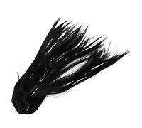 Healifty Extensions Queue de Cheval Synthétiques Noires Clip à Pince Griffes avec Cordon Perruque Lisse Long Droit pour Femmes Coiffure Facile à Fixer et Tenue Stable