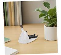 Healifty Figurine Mariés Résine Décoration Gâteau Mariage Marié Fuyant Statue Couple Romantique pour Anniversaire et Fête